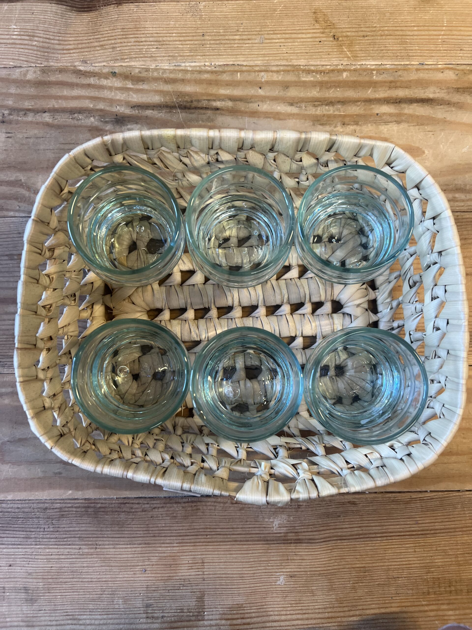 Lot de 6 mini-vérines en verre soufflé