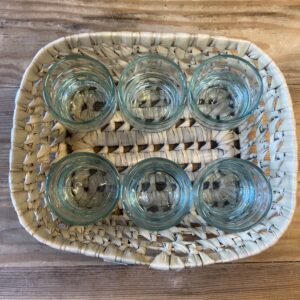 Lot de 6 mini-vérines en verre soufflé